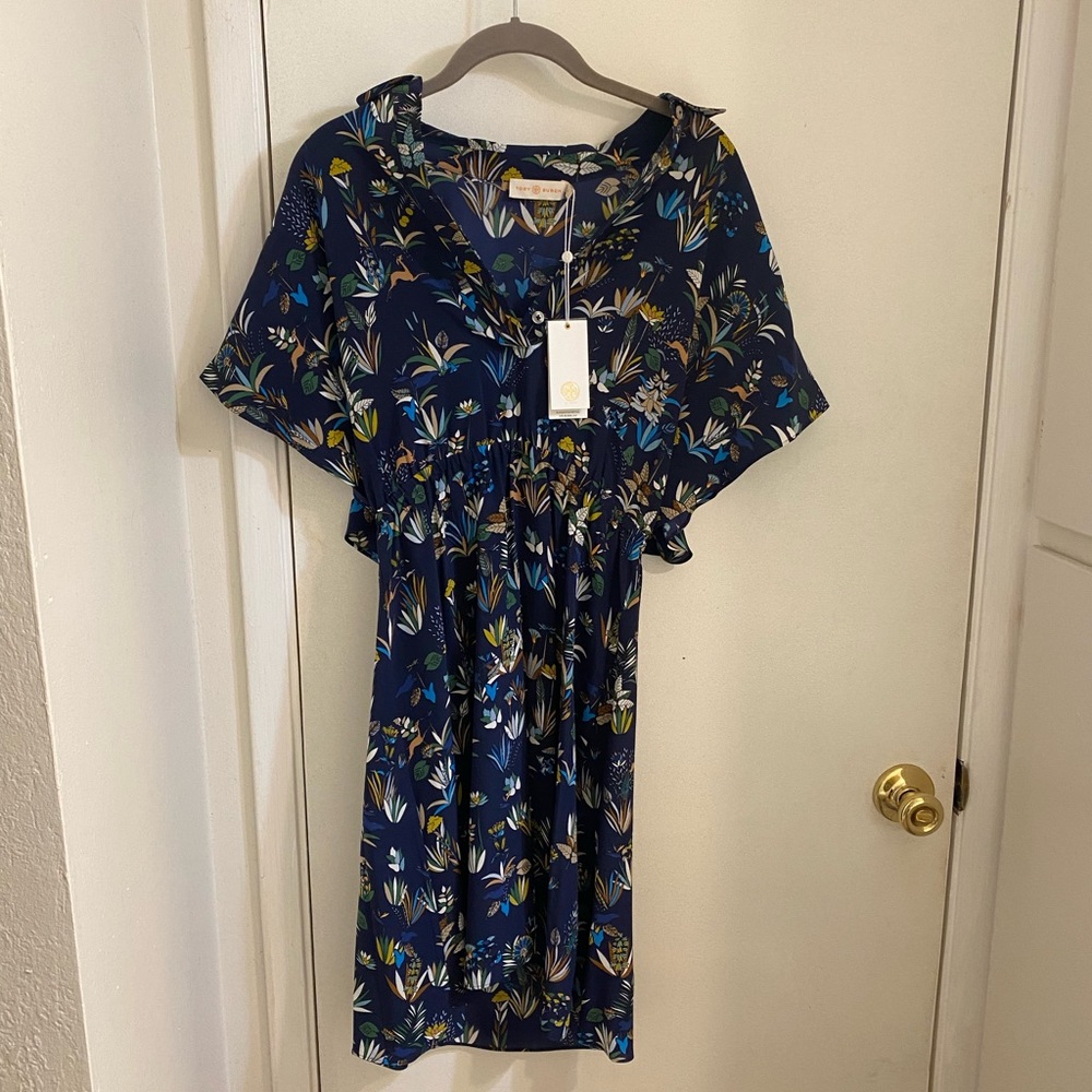 NWT Tory Burch Envisage Dress Royal Navy Size 0